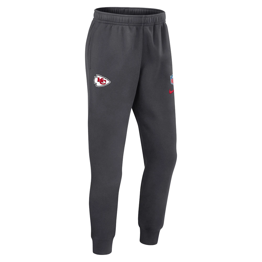 Pantalon Nike Anthracite Kansas City Chiefs 2024 Sideline Club pour homme