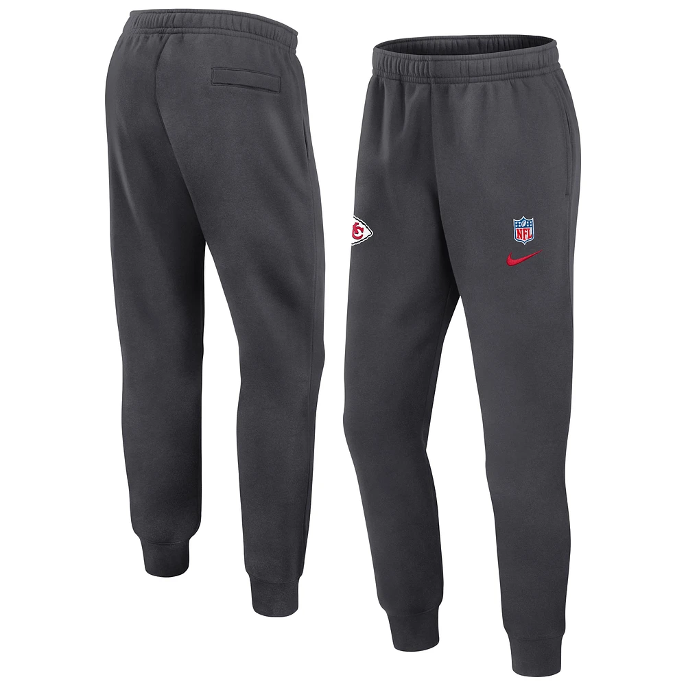 Pantalon Nike Anthracite Kansas City Chiefs 2024 Sideline Club pour homme