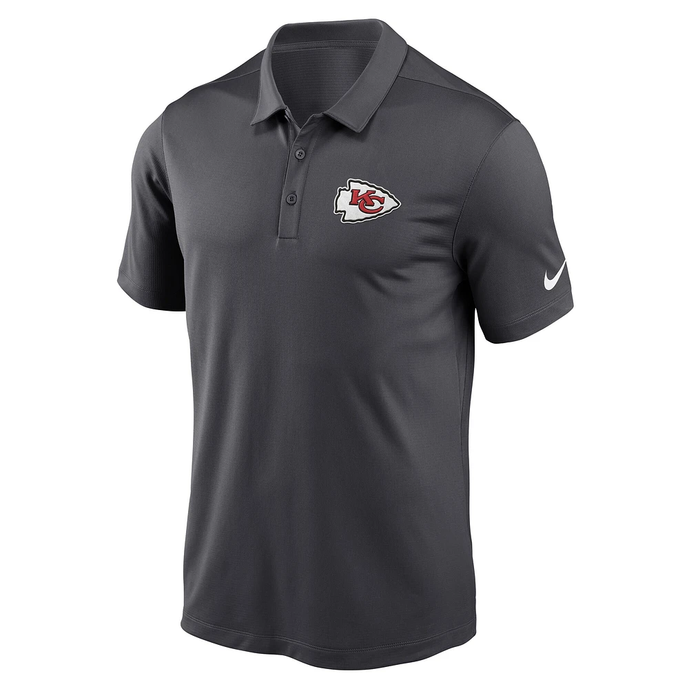 Polo Nike Anthracite Kansas City Chiefs pour homme