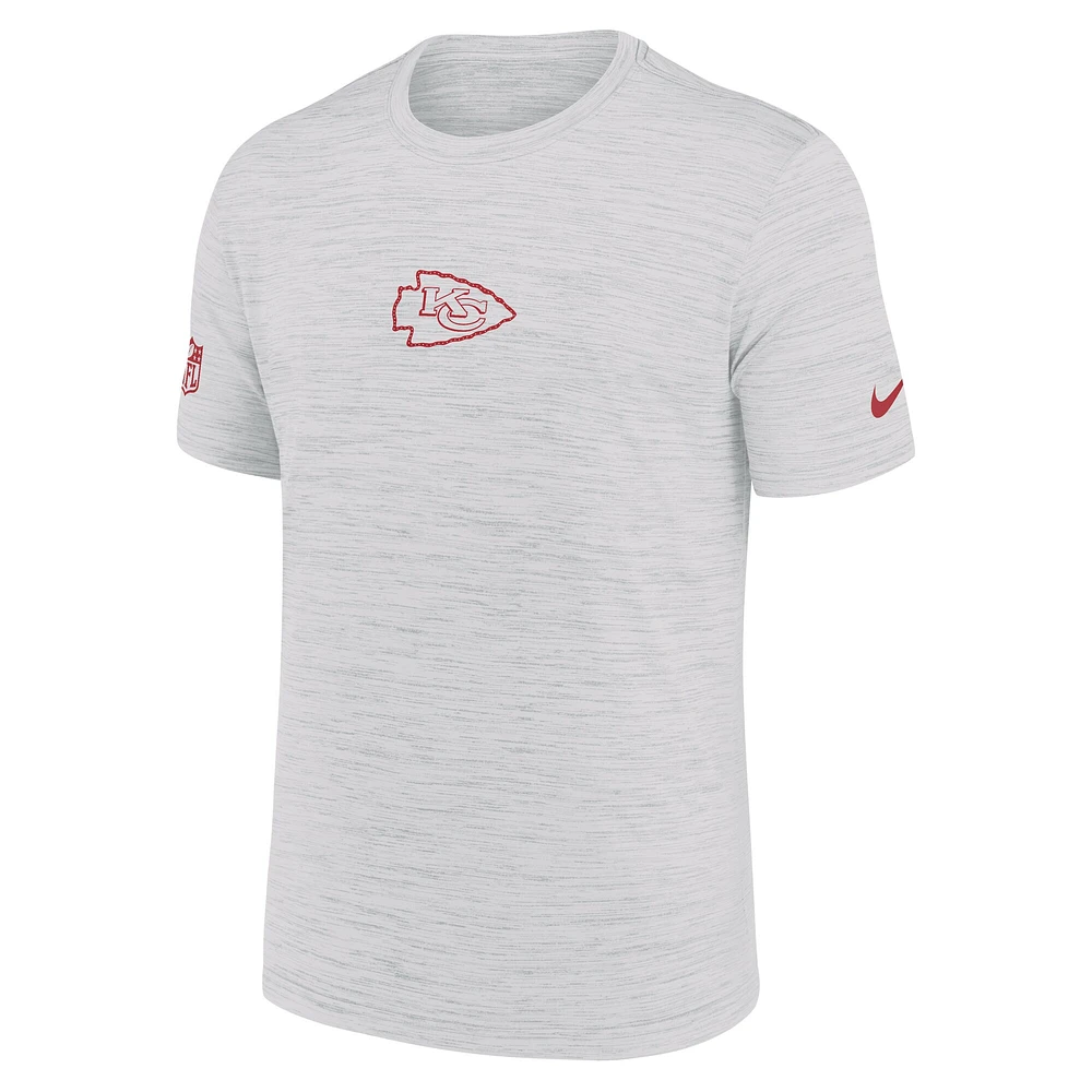 Men's Nike Ash Kansas City Chiefs Sideline Velocity Performance T-Shirt
