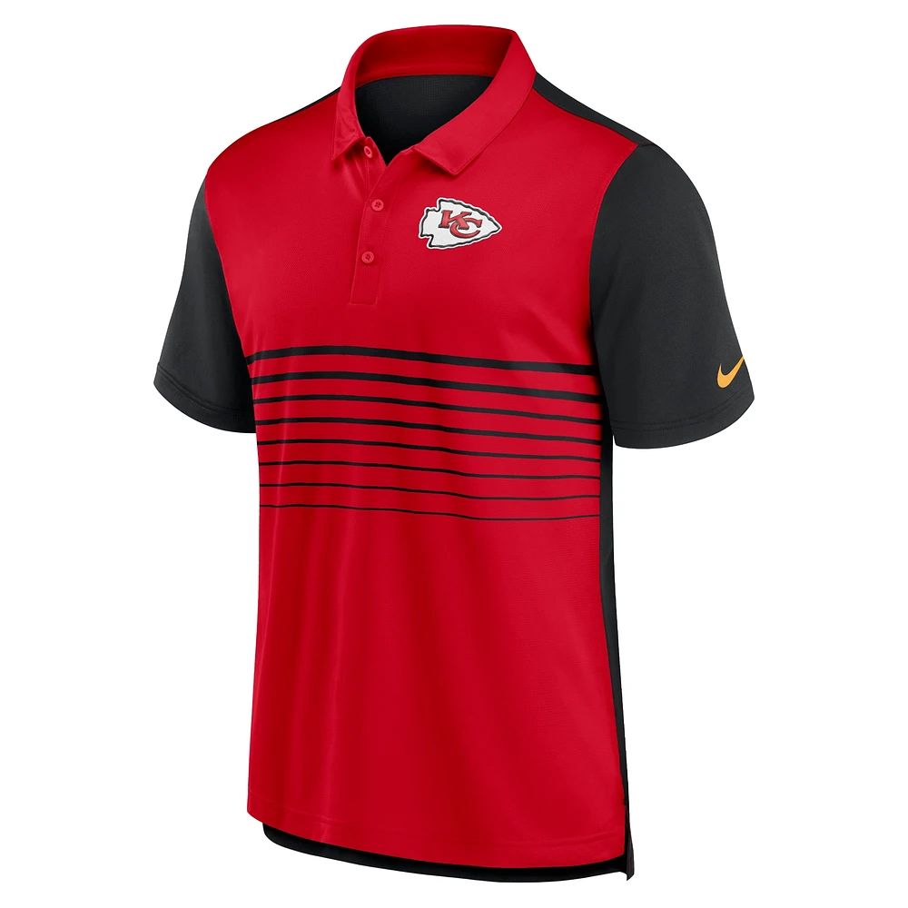 Polo de performance tendance Nike pour hommes, noir/rouge, Kansas City Chiefs