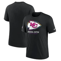 T-shirt Nike noir Kansas City Chiefs NFL Crucial Catch 2024 pour homme, grande taille