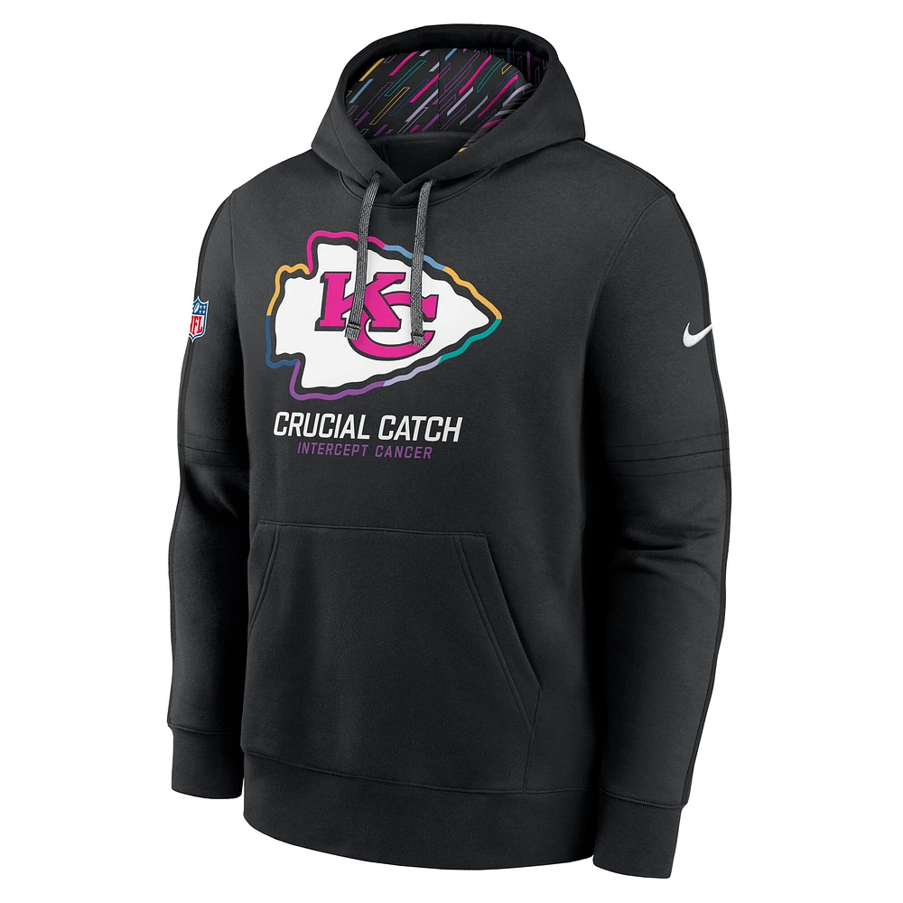 Sweat à capuche Nike noir Kansas City Chiefs NFL Crucial Catch Club 2024 pour homme