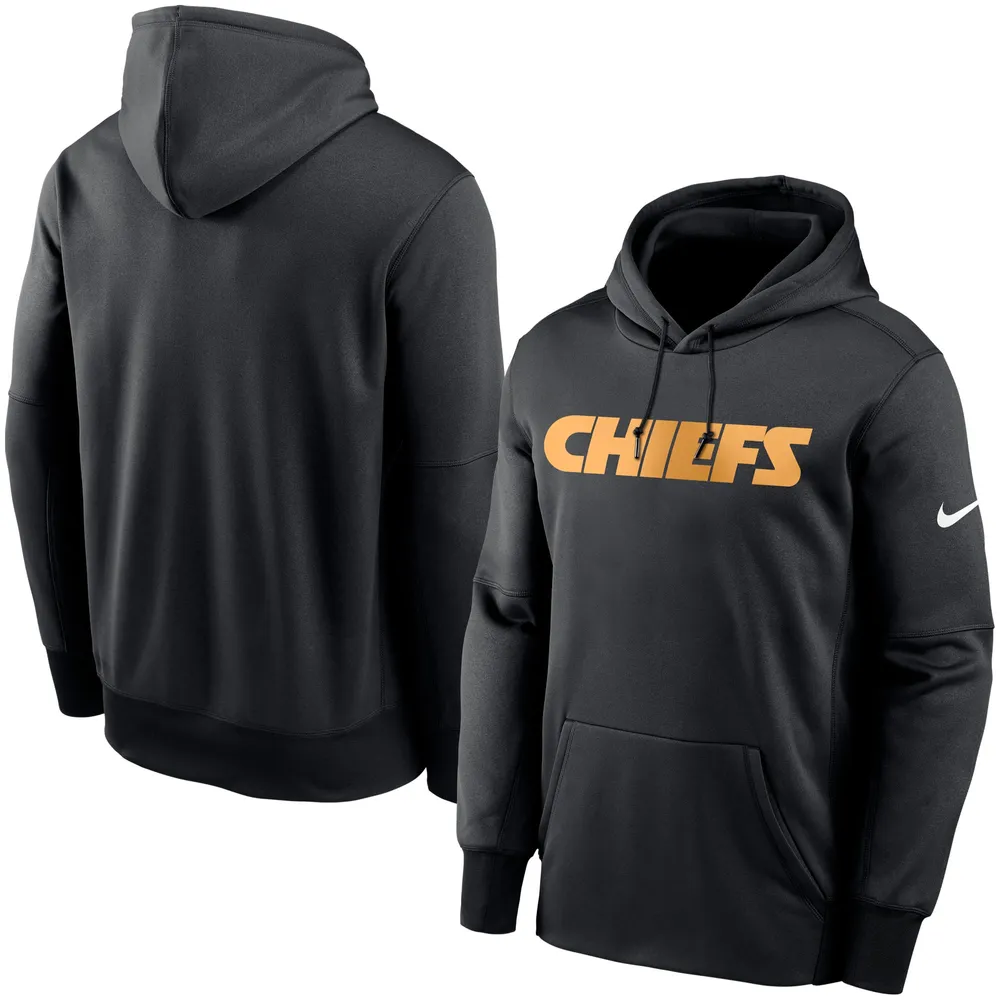 Kansas City Chiefs Nike Sideline Logo Performance Pullover Hoodie - Gray