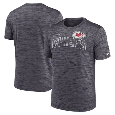 T-shirt Nike Kansas City Chiefs Velocity Arch Performance noir pour homme