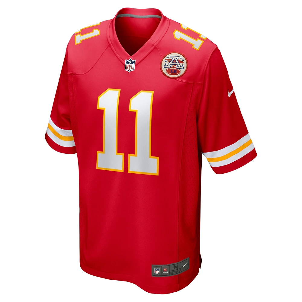 Maillot de match Nike Carson Wentz rouge Kansas City Chiefs pour homme