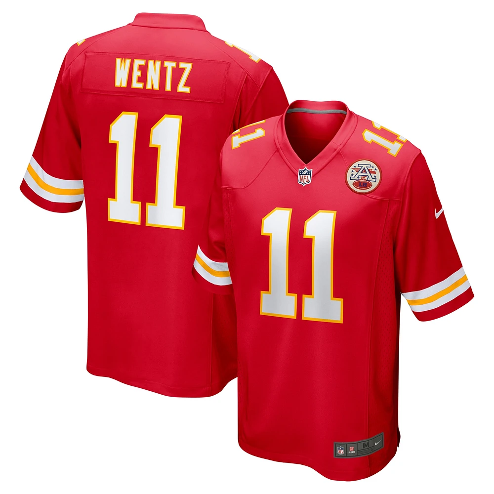 Maillot de match Nike Carson Wentz rouge Kansas City Chiefs pour homme