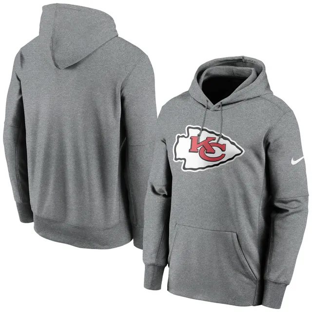 Men's Heathered Gray/Red Kansas City Chiefs Big & Tall Raglan Short Sleeve  Pullover Hoodie