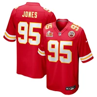 Men's Nike Chris Jones Red Kansas City Chiefs Super Bowl LIX Game Jersey