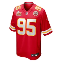 Men's Nike Chris Jones Red Kansas City Chiefs Super Bowl LIX Game Jersey