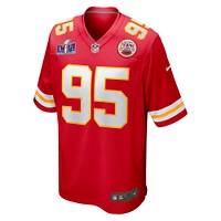 Men's Nike Chris Jones Red Kansas City Chiefs Super Bowl LVIII Game Jersey
