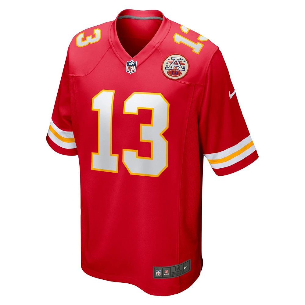 Maillot de match Nike Chris Oladokun des Chiefs Kansas City pour homme, rouge