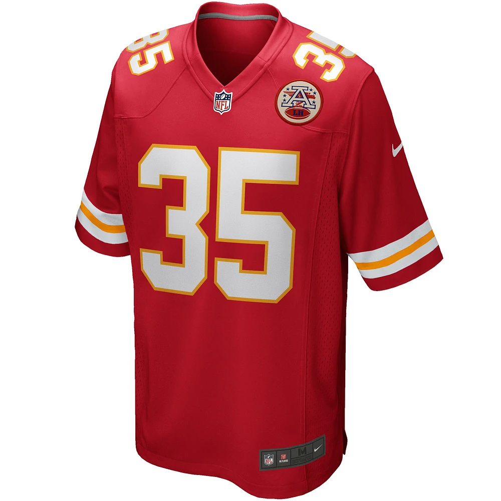 Maillot Nike Christian Okoye pour homme, rouge, joueur retraité du match des Chiefs de Kansas City