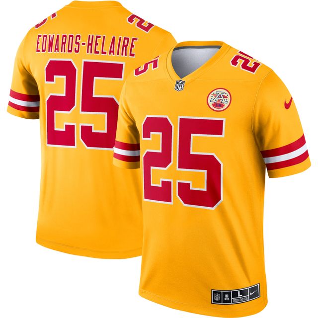 Women's Nike Clyde Edwards-Helaire Gold Kansas City Chiefs Inverted Legend Jersey Size: Medium