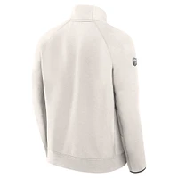Men's Nike Cream Kansas City Chiefs Super Bowl LIX Opening Night Tech Fleece Half-Zip Top