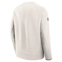 Men's Nike Cream Kansas City Chiefs Super Bowl LIX Opening Night Tech Fleece Pullover Sweatshirt