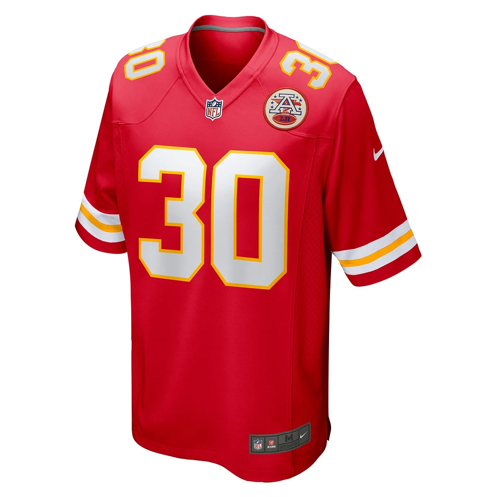 Men's Nike Darius Rush  Red Kansas City Chiefs Team Game Jersey