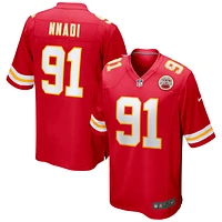 Maillot de match Nike Derrick Nnadi pour hommes, rouge, Kansas City Chiefs