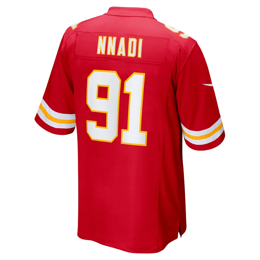 Maillot de match Nike Derrick Nnadi pour hommes, rouge, Kansas City Chiefs