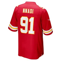 Maillot de match Nike Derrick Nnadi pour hommes, rouge, Kansas City Chiefs