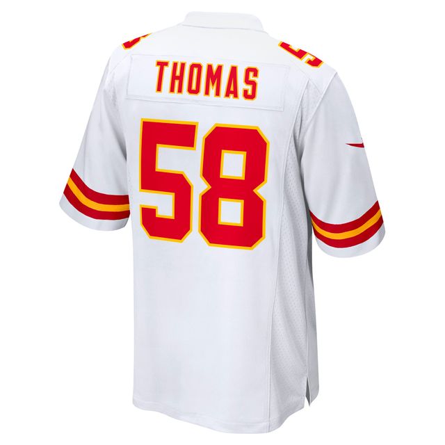 Maillot de match joueur retraité Nike Derrick Thomas pour hommes, blanc des Chiefs Kansas City