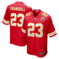 Men's Nike Drue Tranquill Red Kansas City Chiefs Game Player Jersey