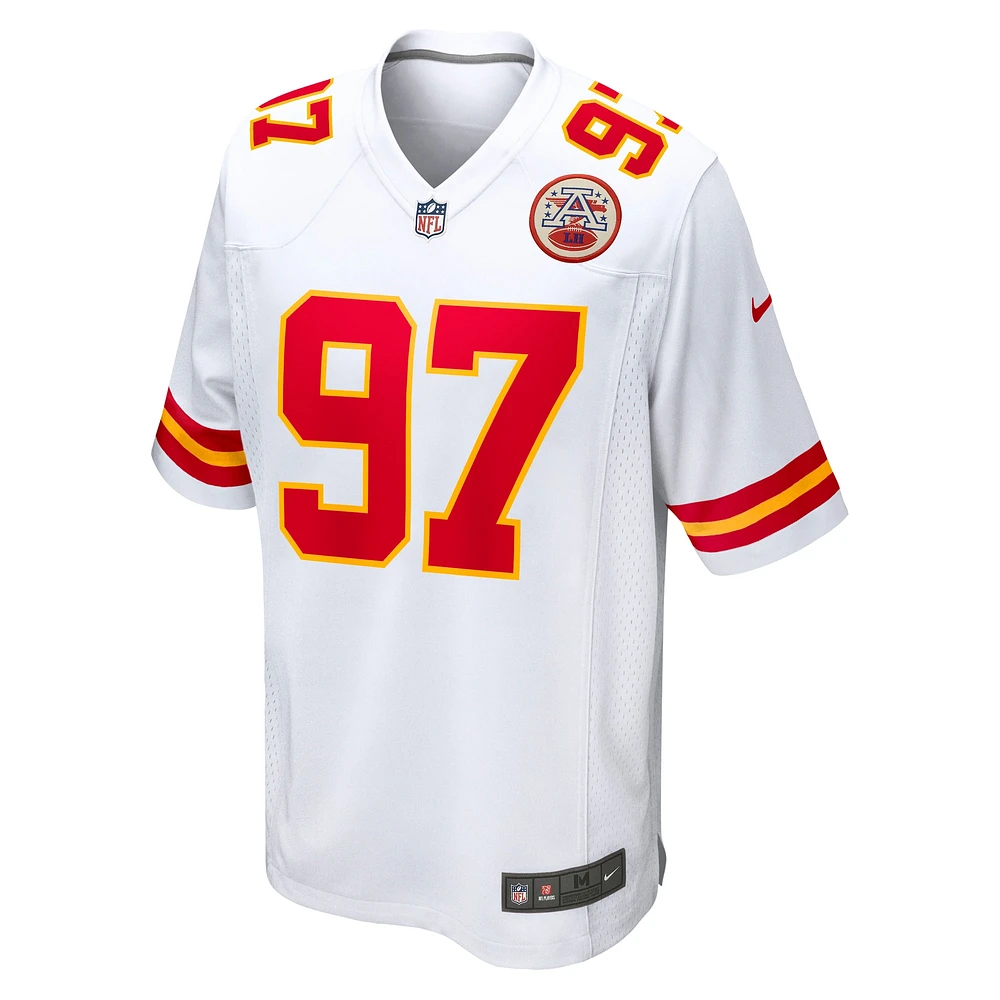 Maillot de match d'équipe des Kansas City Chiefs Nike Felix Anudike-Uzomah pour homme, blanc