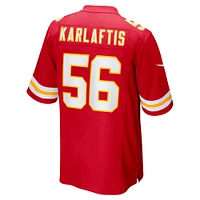 Maillot de match joueur Nike George Karlaftis des Chiefs Kansas City pour homme, rouge