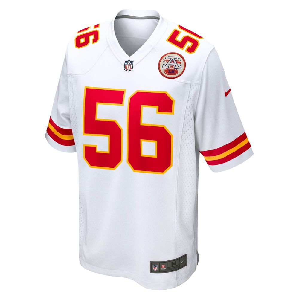 Men's Nike George Karlaftis White Kansas City Chiefs Away Game Player Jersey