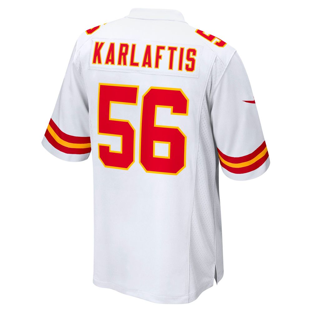 Men's Nike George Karlaftis White Kansas City Chiefs Away Game Player Jersey