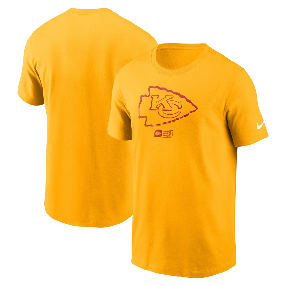 T-shirt essentiel délavé Nike Gold Kansas City Chiefs pour hommes