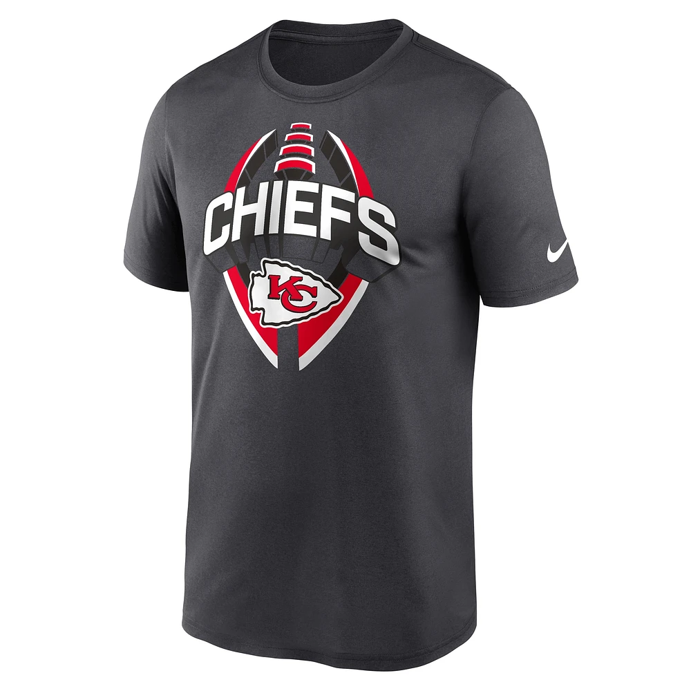 T-shirt Nike gris Kansas City Chiefs Legend Icon Performance pour homme
