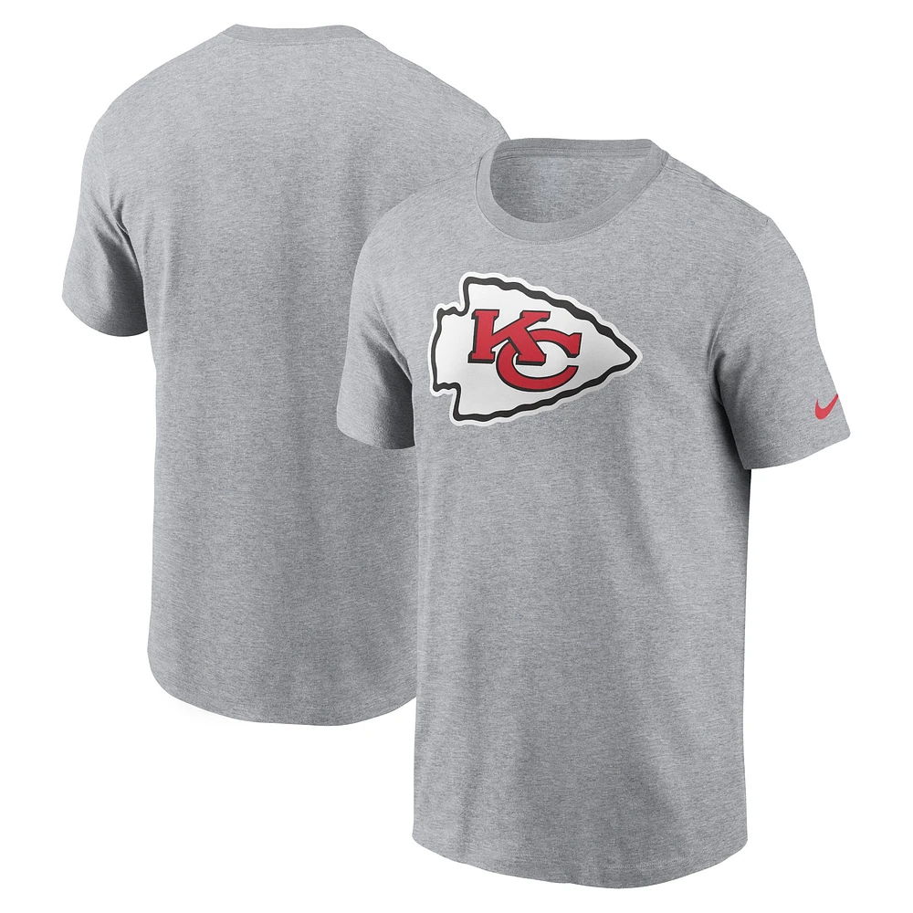 Men's Nike  Gray Kansas City Chiefs Logo Essential T-Shirt