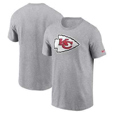 Men's Nike  Gray Kansas City Chiefs Logo Essential T-Shirt