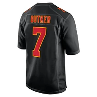 Men's Nike Harrison Butker Carbon Black Kansas City Chiefs Super Bowl LIX Fashion Game Jersey