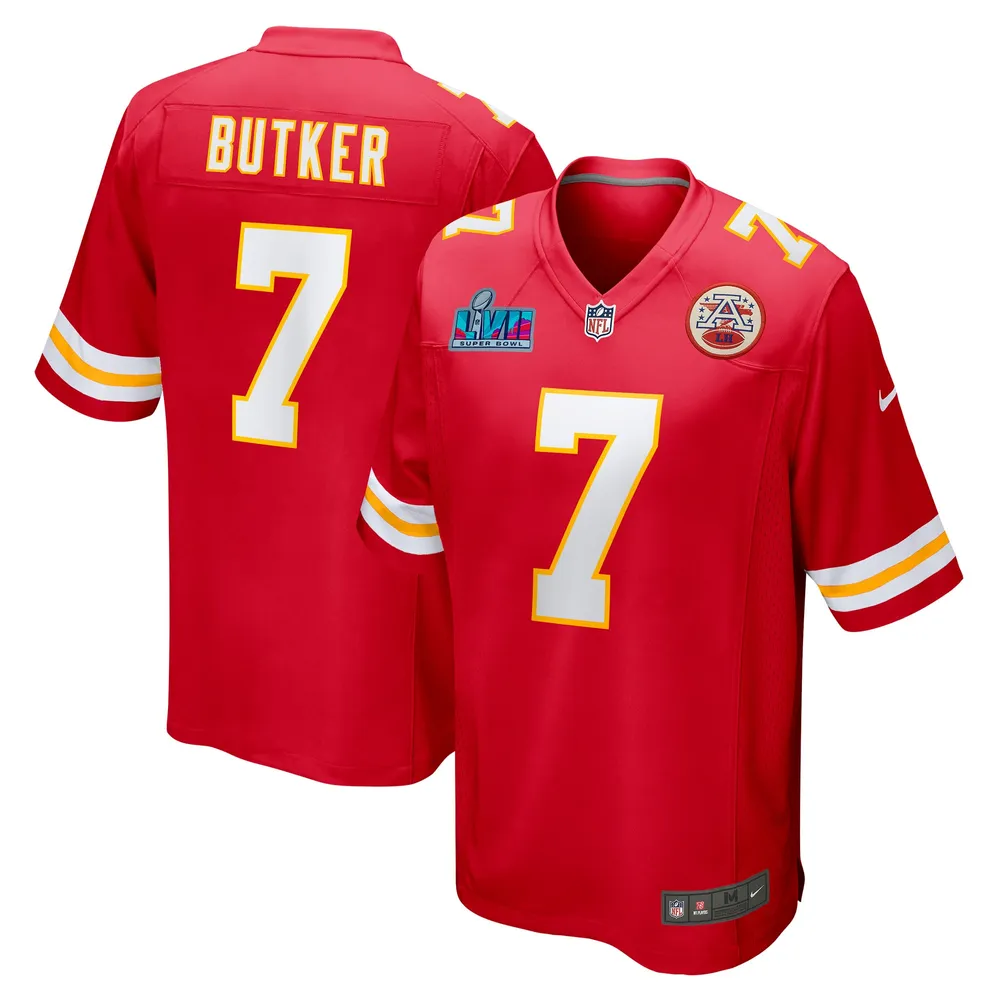 Nike Kansas City Chiefs No7 Harrison Butker Black Youth Super Bowl LV Bound Stitched NFL Limited Rush Jersey