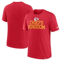 Men's Nike Heather Red Kansas City Chiefs Blitz Tri-Blend T-Shirt