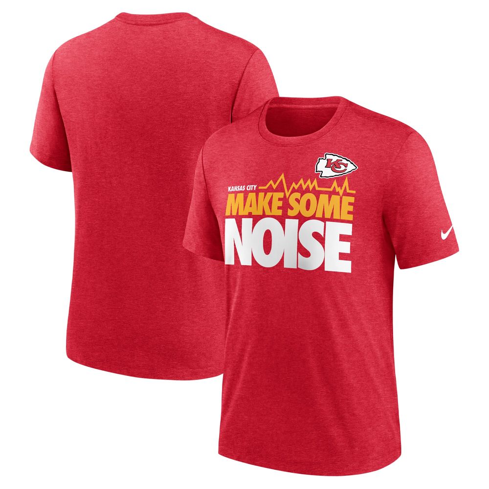 Men's Nike Heathered Red Kansas City Chiefs Local Tri-Blend T-Shirt