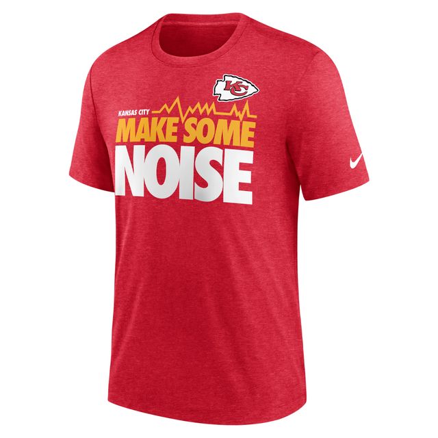 T-shirt à trois mélanges locaux Nike Kansas City Chiefs pour homme rouge chiné