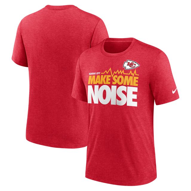 T-shirt à trois mélanges locaux Nike Kansas City Chiefs pour homme rouge chiné