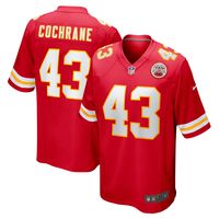 Men's Nike Jack Cochrane Red Kansas City Chiefs Game Player Jersey