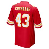 Men's Nike Jack Cochrane Red Kansas City Chiefs Game Player Jersey