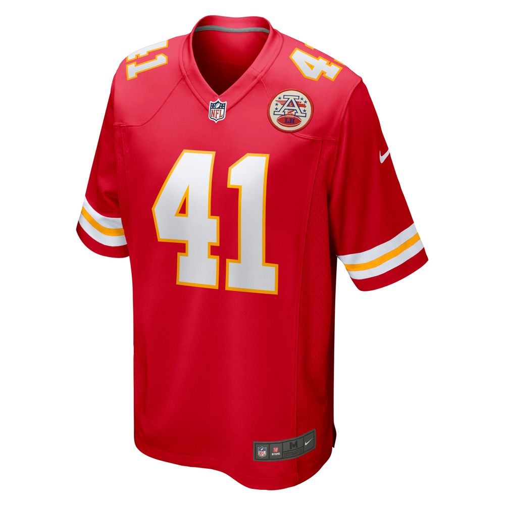 Men's Nike James Winchester Red Kansas City Chiefs Game Jersey