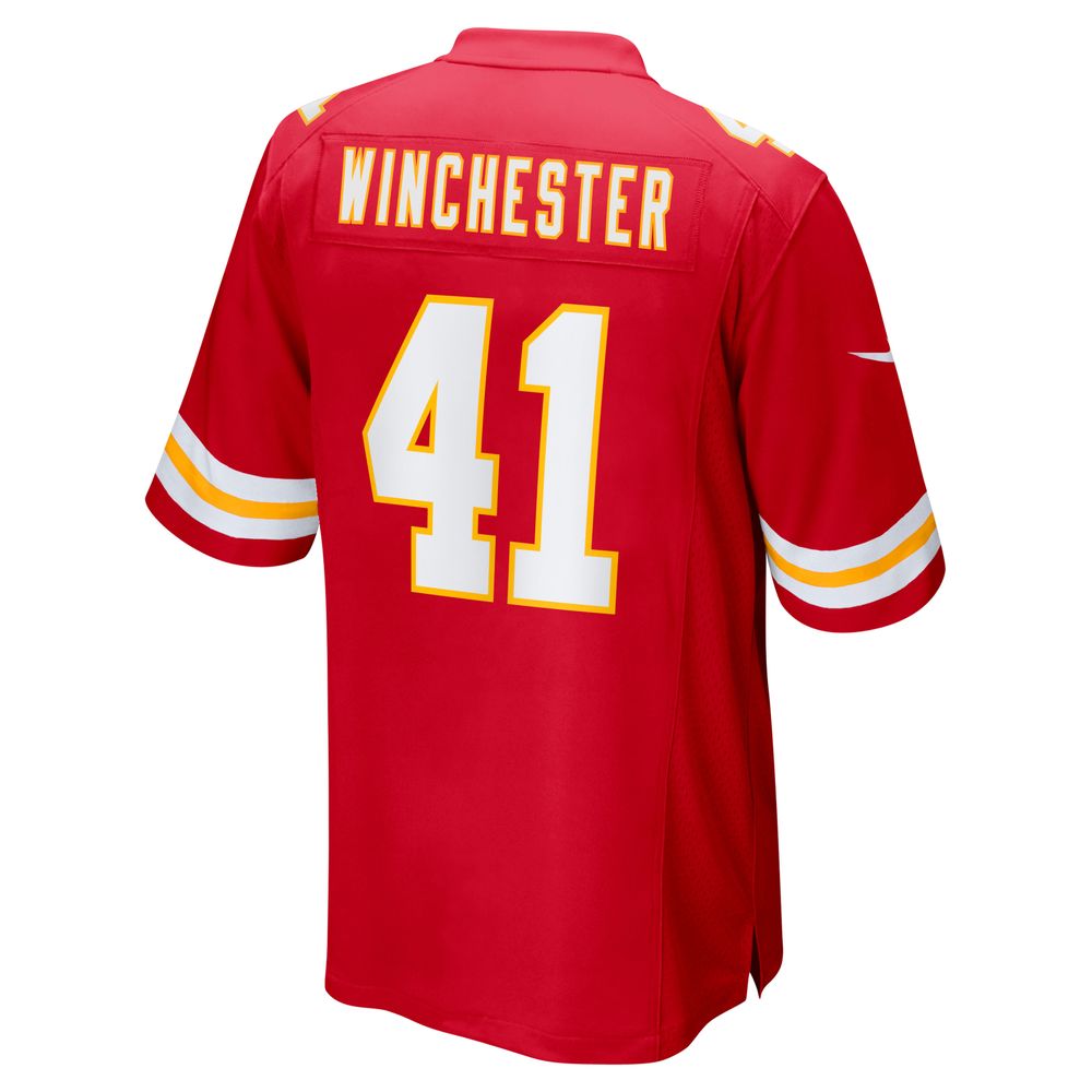 Men's Nike James Winchester Red Kansas City Chiefs Game Jersey