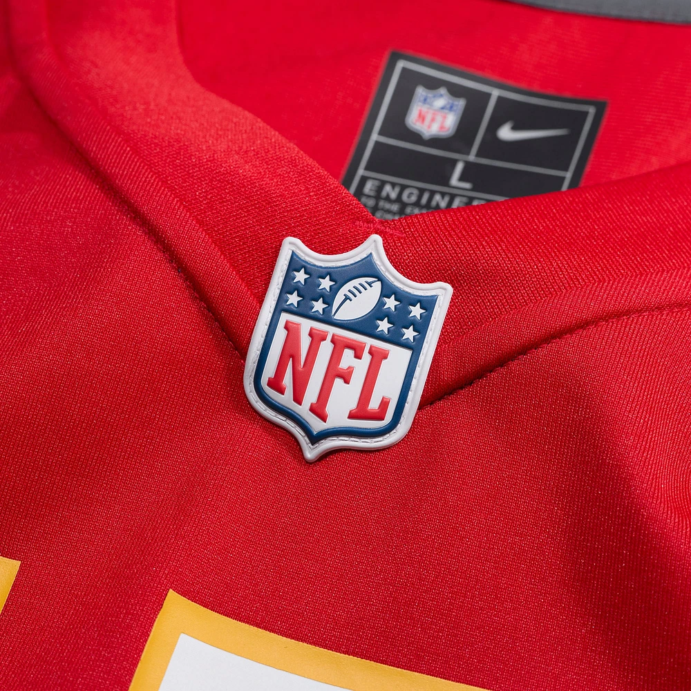 Men's Nike Josh Simmons Red Kansas City Chiefs 2025 NFL Draft First Round Pick Game Jersey