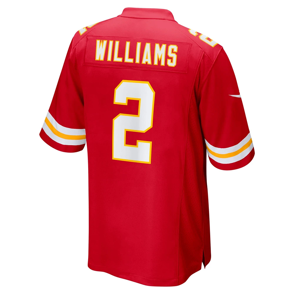 Maillot de match Nike Joshua Williams rouge Kansas City Chiefs pour homme