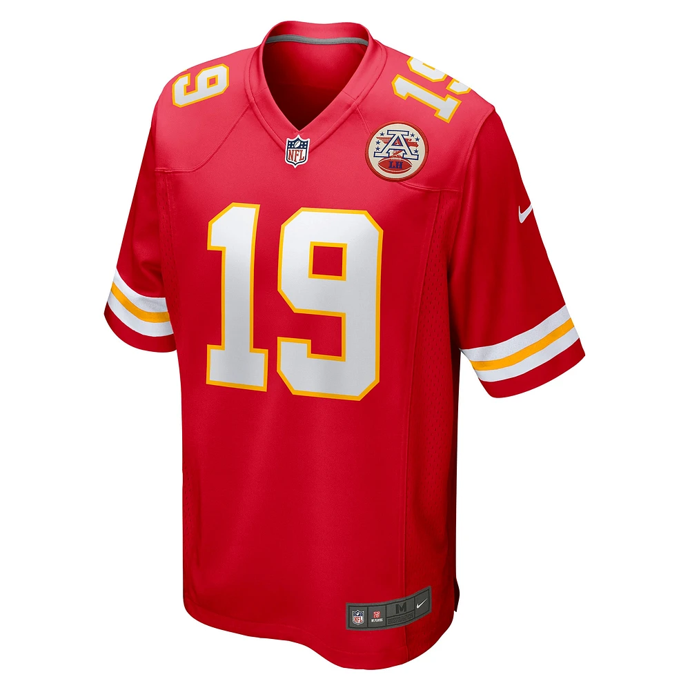 Men's Nike Kadarius Toney Red Kansas City Chiefs Game Player Jersey