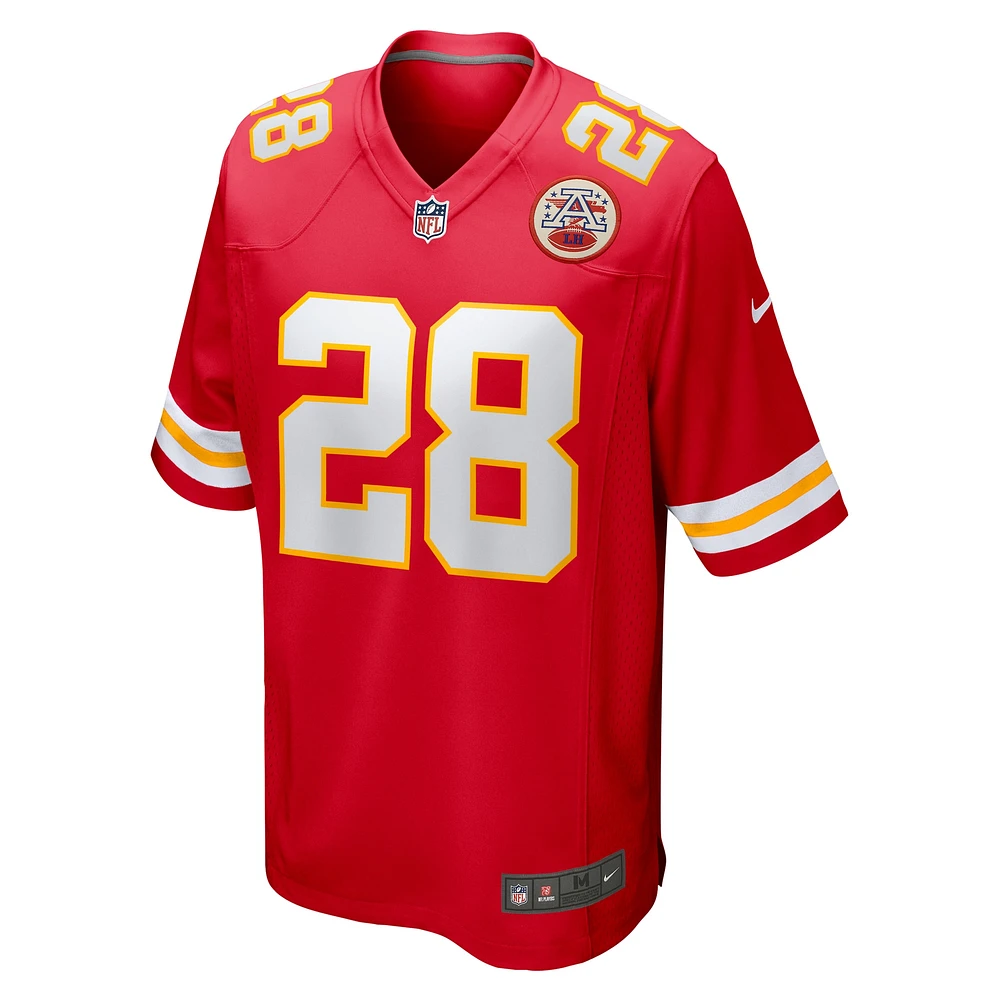 Maillot de match l'équipe Nike Keith Taylor pour hommes, rouge, des Chiefs Kansas City