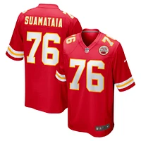 Maillot de match Nike Kingsley Suamataia rouge Kansas City Chiefs pour homme