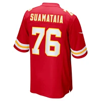 Maillot de match Nike Kingsley Suamataia rouge Kansas City Chiefs pour homme